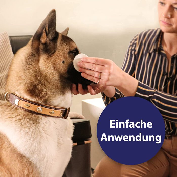 Canosept Augenpflege Fingerpads für Hunde, 100 Stück Augenpflege Hund und Tränenfleckentferner Hund – Augenreiniger für Hunde mit beruhigendem Aloe Vera Extrakt, sanfte Hundepflege – Bild 6